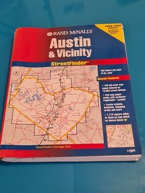 Rand McNally Austin Texas & Vicinity Street Finder Book 1990-2000 - Vintage